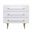 Trident White Acacia Wood Nightstand