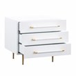 Trident White Acacia Wood Nightstand