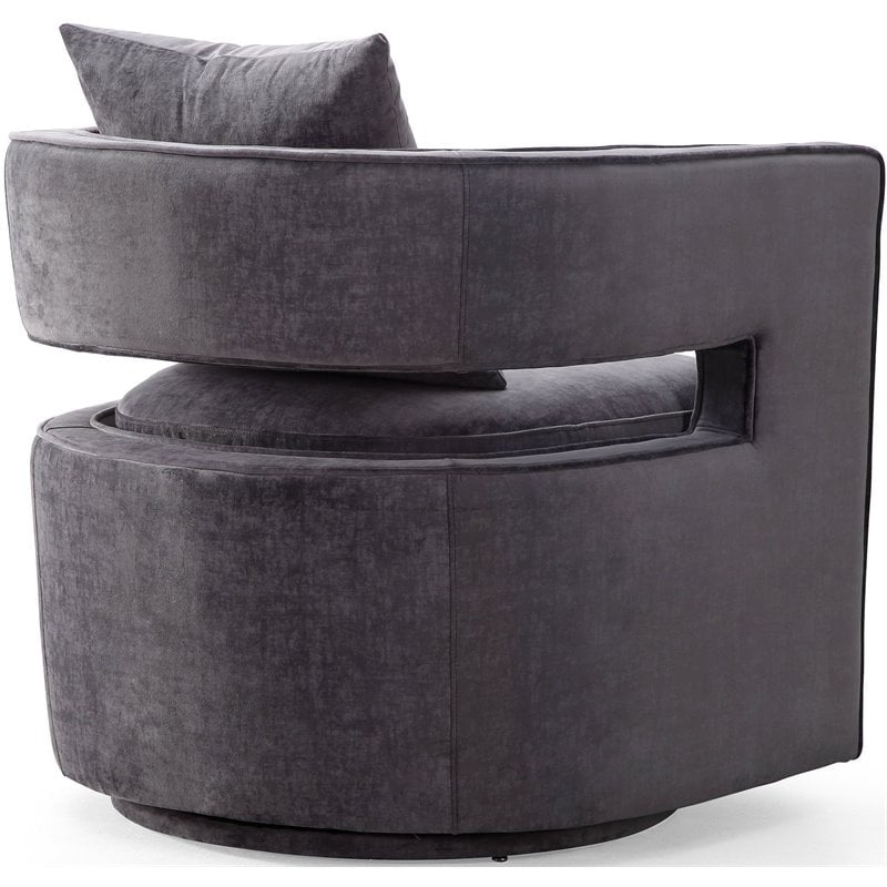 TOV Furniture Kennedy Transitional Velvet Swivel Accent