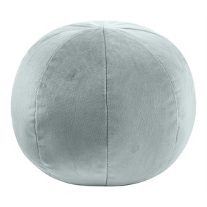 TOV Furniture Boba 14x14&quot Transitional Velvet Upholstered Pillow in Sea Blue