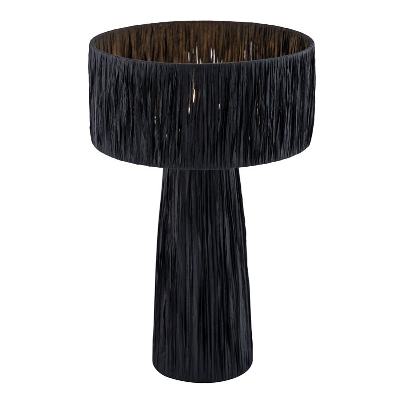 Shelby Rafia Black Table Lamp