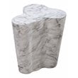 Slab White Marble Short Side Table