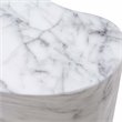 Slab White Marble Tall Side Table