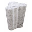 Slab White Marble Tall Side Table