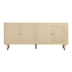 TOV Furniture Sierra 31&quotH Storage Modern Wood Sideboard in Buttermilk Cream