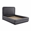 TOV Furniture Briella Dark Grey Velvet Upholstered Bed in Full