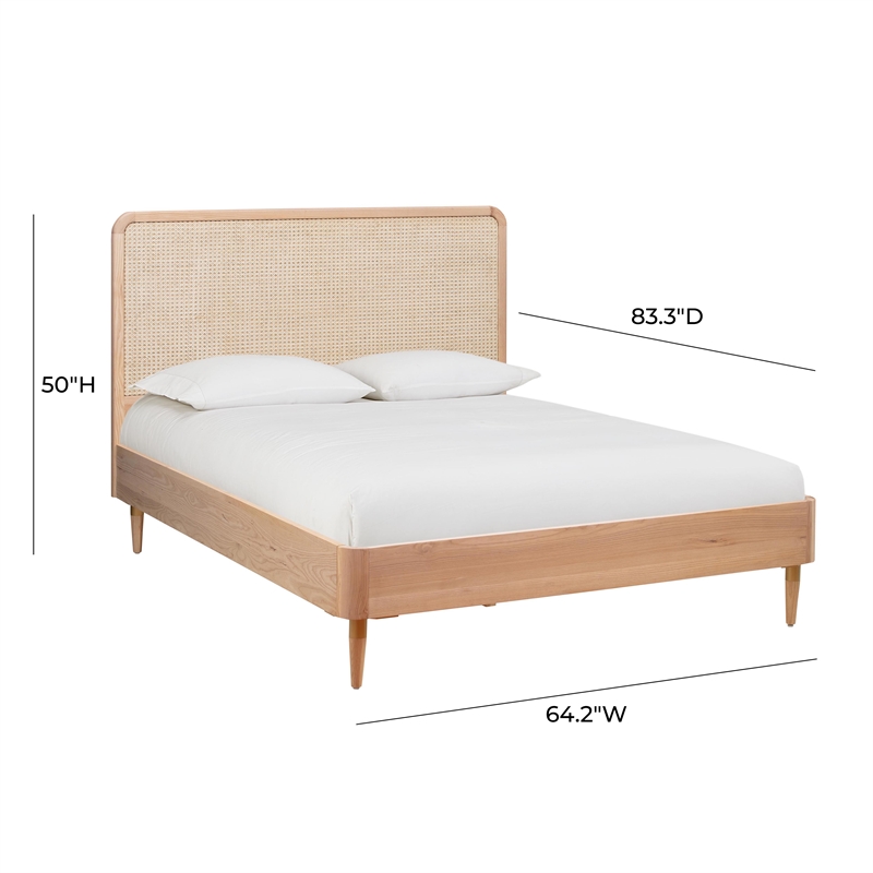 TOV Furniture Carmen Ash Cane Bed in Queen