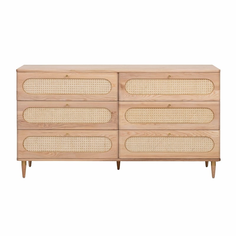 TOV Furniture Carmen Cane 6 Drawer Dresser
