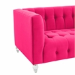 TOV Furniture Bea Hot Pink Velvet Upholstered Loveseat