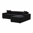 TOV Furniture Olafur Black Velvet Upholstered Sectional - RAF