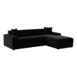 TOV Furniture Olafur Black Velvet Upholstered Sectional - RAF