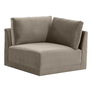 tov furniture willow taupe upholstered corner chair
