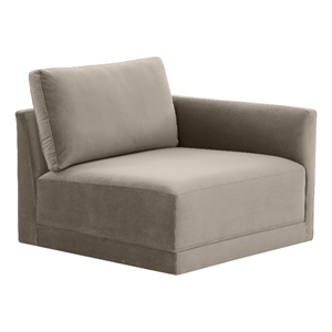 tov furniture willow taupe raf upholstered corner chair