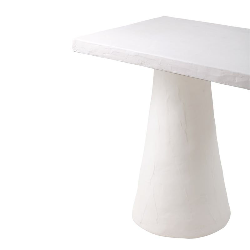 TOV Furniture Dayana Plaster Concrete Desk