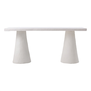 TOV Furniture Dayana Plaster Concrete Desk