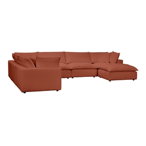 tov furniture cali natural modular upholstered large chaise sectional