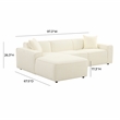 TOV Furniture Olafur Cream Linen Upholstered Sectional - LAF