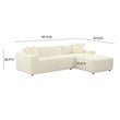 TOV Furniture Olafur Cream Linen Upholstered Sectional - RAF