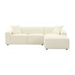 TOV Furniture Olafur Cream Linen Upholstered Sectional - RAF