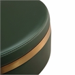 TOV Furniture Astro Malachite Green and Gold Vegan Leather Adjustable Stool