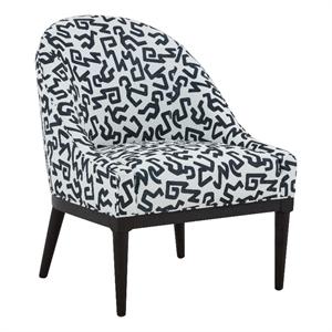 tov furniture crystal velvet black and white patterned accent chair
