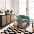 TOV Furniture Marla Sea Blue Velvet Accent Chair