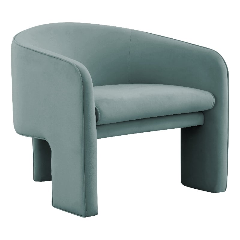 TOV Furniture Marla Sea Blue Velvet Accent Chair