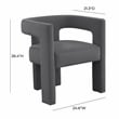 TOV Furniture Sloane Dark Grey Velvet Upholstered Dining Chair