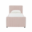 TOV Furniture Angela Blush Velvet Trundle Bed in Twin Size
