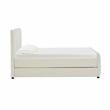TOV Furniture Angela Cream Velvet Trundle Bed in Twin Size