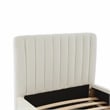 TOV Furniture Angela Cream Velvet Trundle Bed in Twin Size