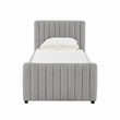 TOV Furniture Angela Grey Velvet Trundle Bed in Twin Size