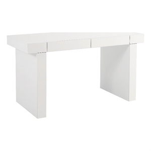 tov furniture clara glossy white lacquer desk