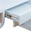 TOV Furniture Suzie Pastel Blue & Rattan Desk
