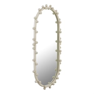 tov furniture bubbles ivory large oval wall mirror