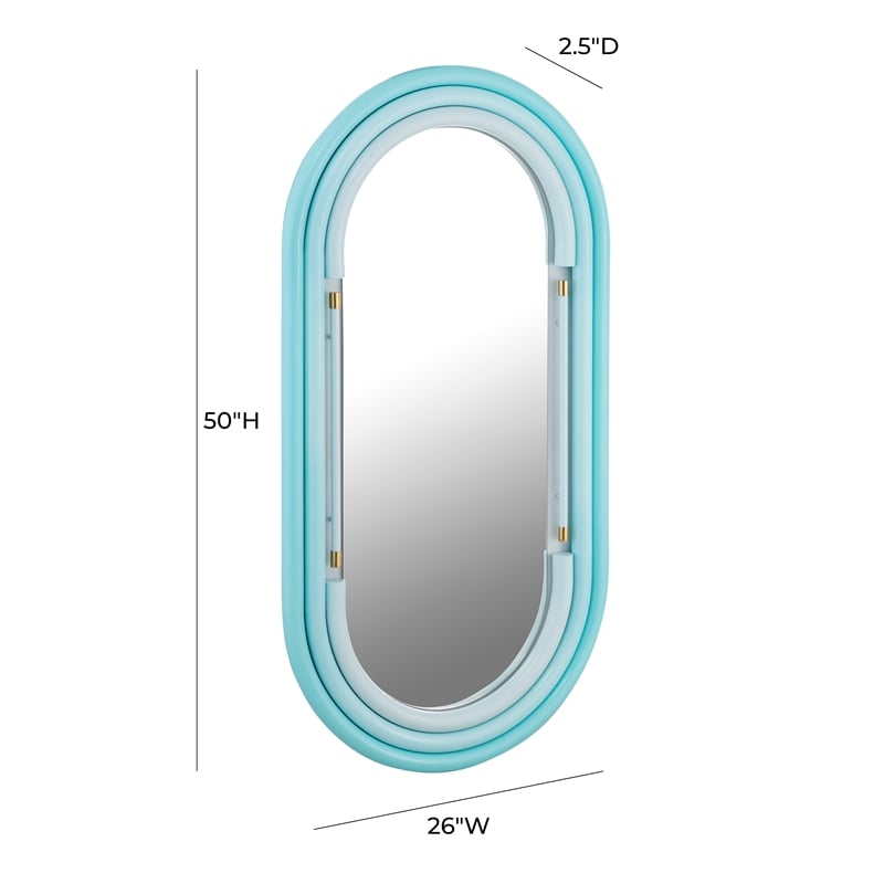 TOV Furniture Neon Wall Mirror in Blue