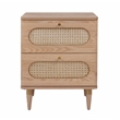 TOV Furniture Carmen Cane Wooden Nightstand
