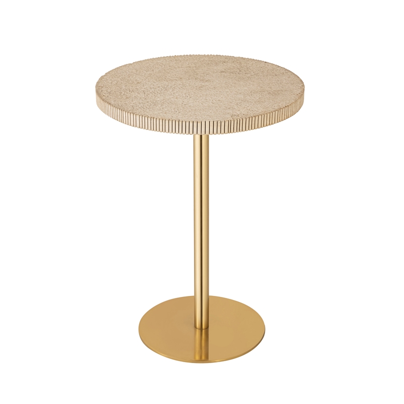 TOV Furniture Fiona Stone Gold Round Side Table
