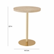 TOV Furniture Fiona Stone Gold Round Side Table