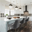 TOV Furniture Beatrix Dark Grey Velvet Bar Stool - Gold Legs