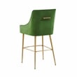 TOV Furniture Beatrix Green Velvet Bar Stool - Gold Legs