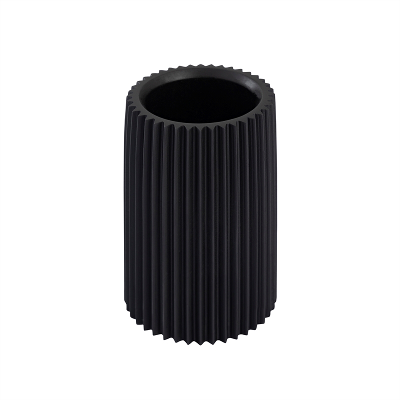 TOV Furniture Jenna Black Concrete Table Vase