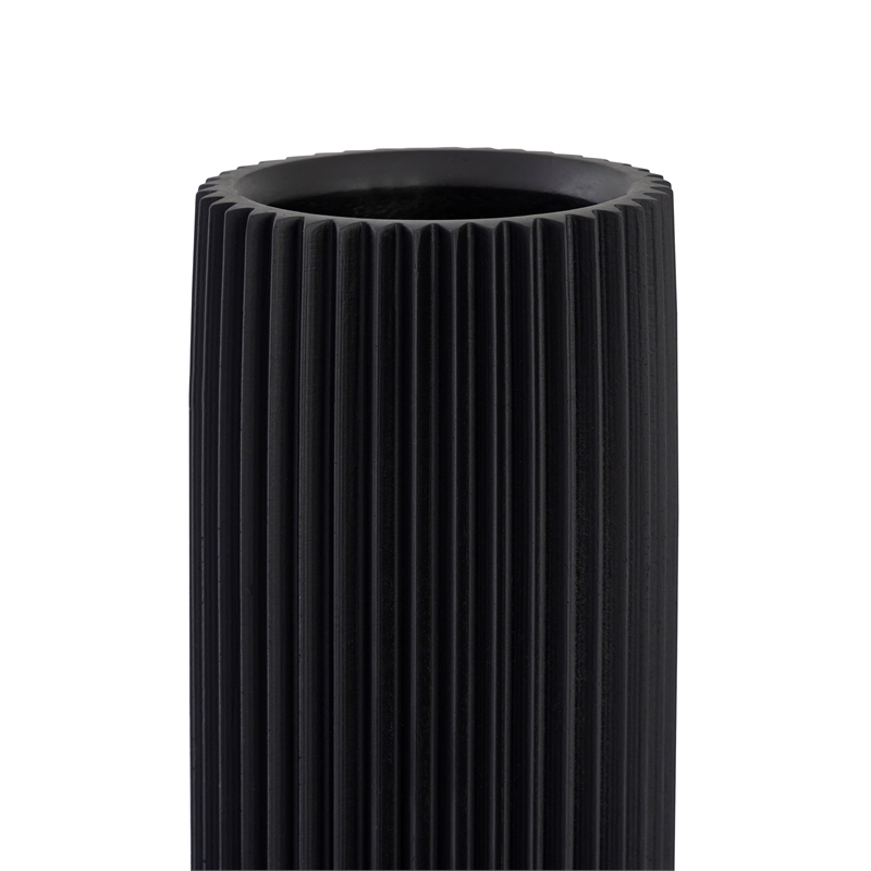 TOV Furniture Jenna Black Concrete Table Vase