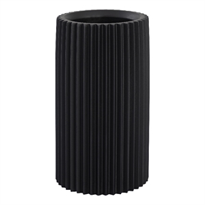 tov furniture jenna black concrete table vase