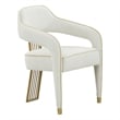 TOV Furniture Corralis Transitional Fabric Dining Chair in Cream/Gold
