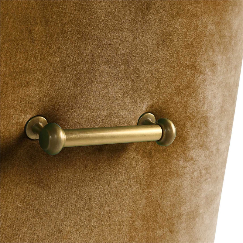 TOV Furniture Beatrix Velvet Side Chair in Cognac Orange Finish