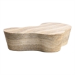 Slab Faux Travertine Coffee Table