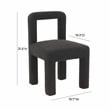 TOV Furniture Hazel Fabric Boucle Dining Chair in Black Finish