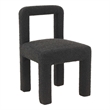 TOV Furniture Hazel Fabric Boucle Dining Chair in Black Finish