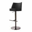 Gala Black Vegan Leather on Black Adjustable Stool